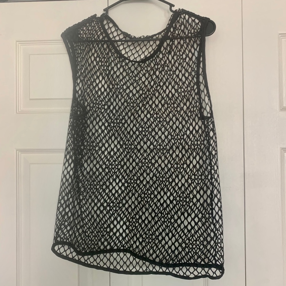 Black Mesh Shirt - Picture 2 of 3
